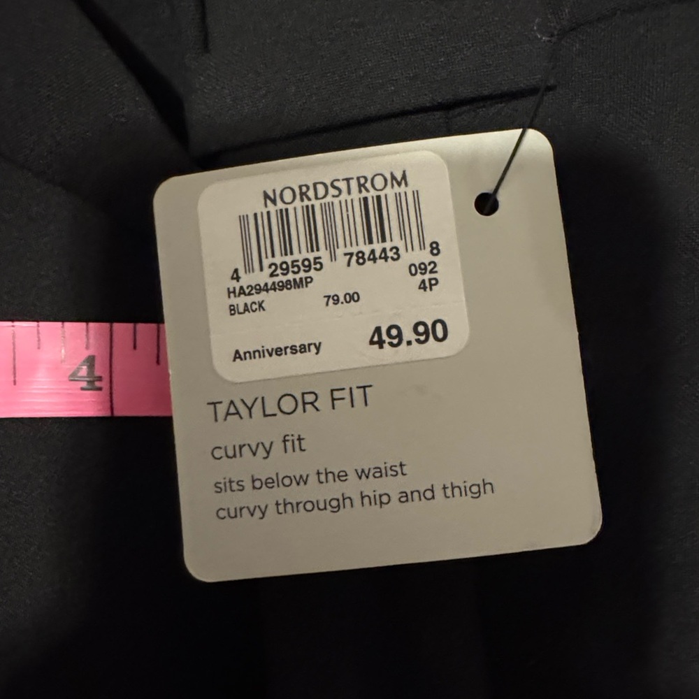 NWT Halogen Black TAYLOR Fit Curvy Fit Women's Dress Pants - Picture 7 of 7